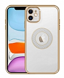 Eiroo Gold Series iPhone 12 Tal Kamera Korumal Gold Silikon Klf