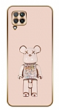 Eiroo Huawei P40 Lite Candy Bear Standl Pembe Silikon Klf