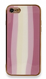 Eiroo Hued iPhone SE 2020 Cam Pembe Rubber Klf