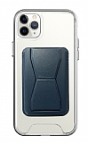 Eiroo iPhone 11 Pro Max Lacivert Kartlkl Standl Ultra Koruma Klf
