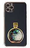 Eiroo iPhone 11 Pro Parfm iesi Standl Siyah Silikon Klf