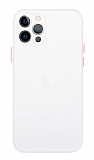 Eiroo iPhone 12 Pro Max 6.7 in Ultra nce Mat Beyaz Rubber Klf