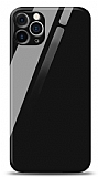 Eiroo iPhone 12 Pro Kamera Korumal Silikon Kenarl Siyah Cam Klf