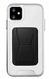 Eiroo iPhone 12 Pro Siyah Kartlkl Standl Ultra Koruma Klf