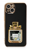 Eiroo iPhone 13 Tal Parfm Standl Siyah Silikon Klf