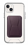 Eiroo iPhone 14 Mor Kartlkl Standl Ultra Koruma Klf