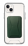 Eiroo iPhone 14 Yeil Kartlkl Standl Ultra Koruma Klf
