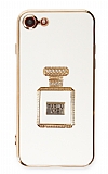 Eiroo iPhone 7 / 8 Aynal Parfm Standl Beyaz Silikon Klf