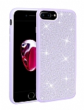 Eiroo Stone iPhone 7 Plus / 8 Plus Tal Lila Silikon Klf