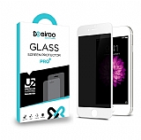 Eiroo iPhone SE 2020 Full Beyaz Privacy Tempered Glass Cam Ekran Koruyucu