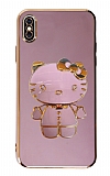 Eiroo iPhone XS Max Aynal Kitty Standl Mor Silikon Klf