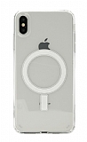 Eiroo iPhone XS Max Manyetik zellikli Wireless effaf Silikon Klf