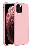 Eiroo Lansman iPhone 11 Pro Pembe Silikon Klf