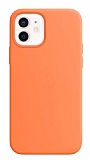 Eiroo Lansman iPhone 12 / iPhone 12 Pro 6.1 in Turuncu Silikon Klf