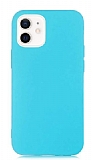 Eiroo Lansman iPhone 12 / iPhone 12 Pro 6.1 in Mavi Silikon Klf