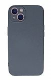 Eiroo Lansman iPhone 13 Kamera Korumal Gri Silikon Klf