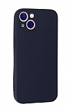 Eiroo Lansman iPhone 13 Kamera Korumal Lacivert Silikon Klf