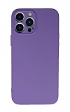 Eiroo Lansman iPhone 13 Pro Max Kamera Korumal Mor Silikon Klf