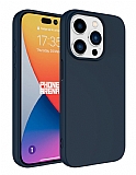 Eiroo Lansman iPhone 15 Pro Max Lacivert Silikon Klf