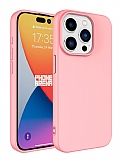 Eiroo Lansman iPhone 15 Pro Max Pembe Silikon Klf