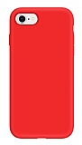 Eiroo Lansman iPhone SE 2020 Krmz Silikon Klf