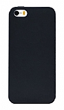 Eiroo Lansman iPhone SE / 5 / 5S Siyah Silikon Klf