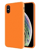 Eiroo Lansman iPhone X / XS Turuncu Silikon Klf