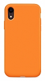 Eiroo Lansman iPhone XR Turuncu Silikon Klf
