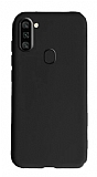 Eiroo Lansman Samsung Galaxy A11 / M11 Siyah Silikon Klf