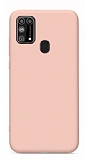 Eiroo Lansman Samsung Galaxy M31 Pembe Silikon Klf