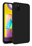Eiroo Lansman Samsung Galaxy Note 10 Lite Siyah Silikon Klf
