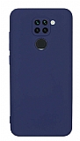 Eiroo Lansman Xiaomi Redmi Note 9 Kamera Korumal Lacivert Silikon Klf