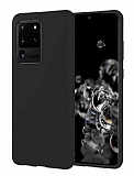 Eiroo Lansman Samsung Galaxy Note 20 Ultra Siyah Silikon Klf