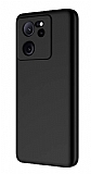 Eiroo Lansman Xiaomi 13T / 13T Pro Siyah Silikon Klf