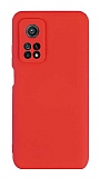 Eiroo Lansman Xiaomi Mi 10T Pro Kamera Korumal Krmz Silikon Klf