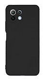 Eiroo Lansman Xiaomi Mi 11 Lite Kamera Korumal Siyah Silikon Klf