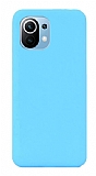 Eiroo Lansman Xiaomi Mi 11 Mavi Silikon Klf