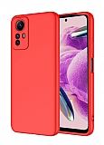 Eiroo Lansman Xiaomi Redmi Note 12S Krmz Silikon Klf
