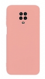 Eiroo Lansman Xiaomi Redmi Note 9 Pro Kamera Korumal Pembe Silikon Klf