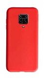 Eiroo Lansman Xiaomi Redmi Note 9 Pro Krmz Silikon Klf