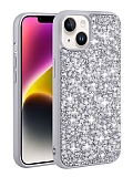 Eiroo Linea iPhone 14 Plus Tal Silver Silikon Klf