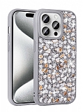 Eiroo Linea iPhone 13 Pro Max Tal Silver Silikon Klf