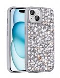 Eiroo Linea iPhone 15 Tal Silver Silikon Klf