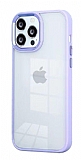 Eiroo Luxe iPhone 12 Pro Max Lila Silikon Kenarl Rubber Klf