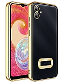 Eiroo Luxury Clear Samsung Galaxy A04e Kamera Korumal Gold Silikon Klf
