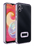 Eiroo Luxury Clear Samsung Galaxy A05 Kamera Korumal Lila Silikon Klf