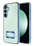 Eiroo Luxury Clear Samsung Galaxy A05s Kamera Korumal Sierra Mavi Silikon Klf