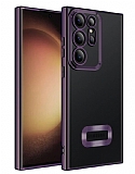 Eiroo Luxury Clear Samsung Galaxy Note 20 Ultra Kamera Korumal Mor Silikon Klf
