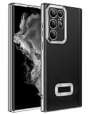 Eiroo Luxury Clear Samsung Galaxy Note 20 Ultra Kamera Korumal Silver Silikon Klf