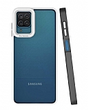 Eiroo Mima Samsung Galaxy A12 / M12 Kamera Korumal Siyah Rubber Klf